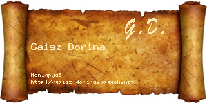 Gaisz Dorina névjegykártya